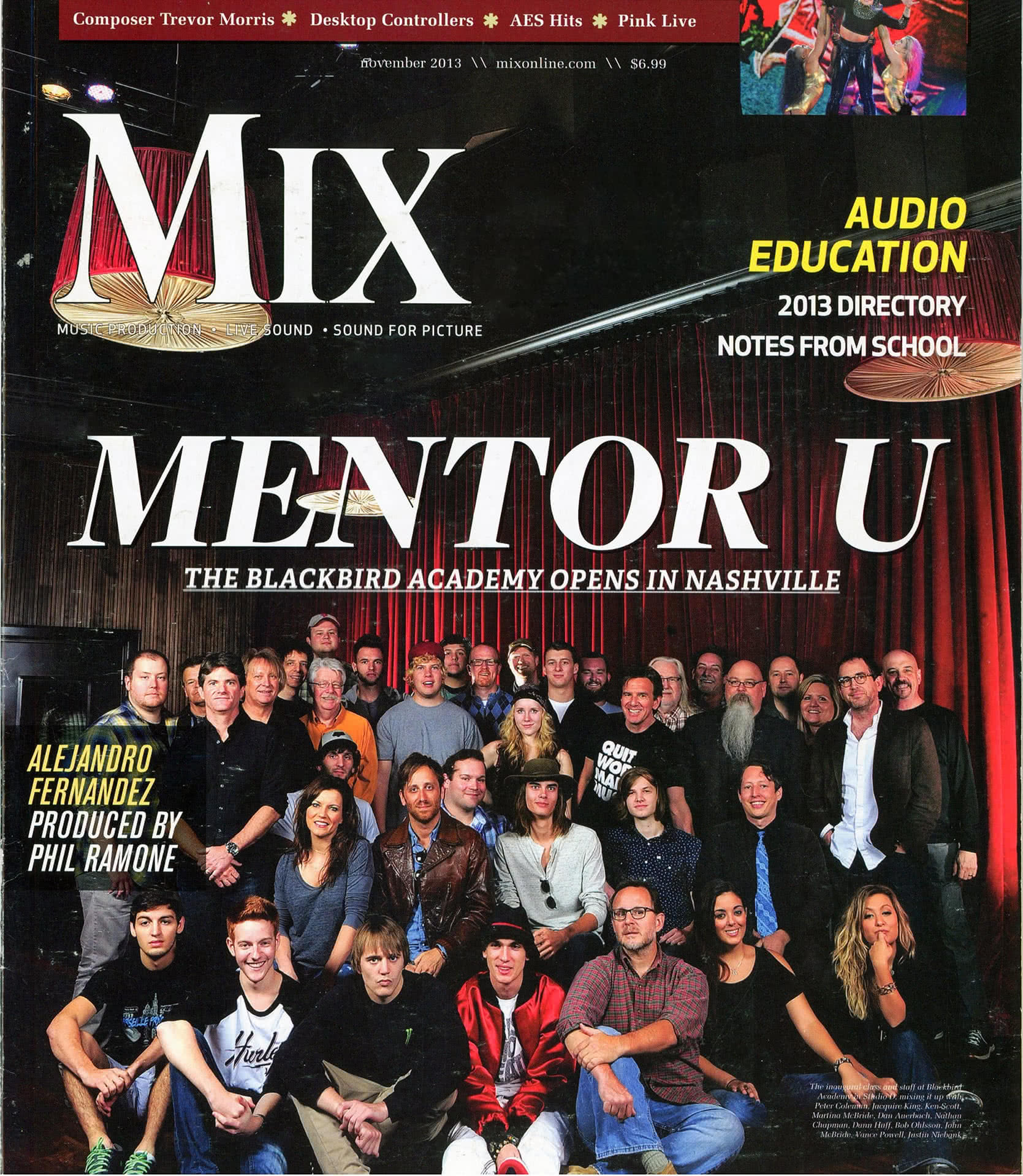 Mentor U - Mix Magazine cover with BBA