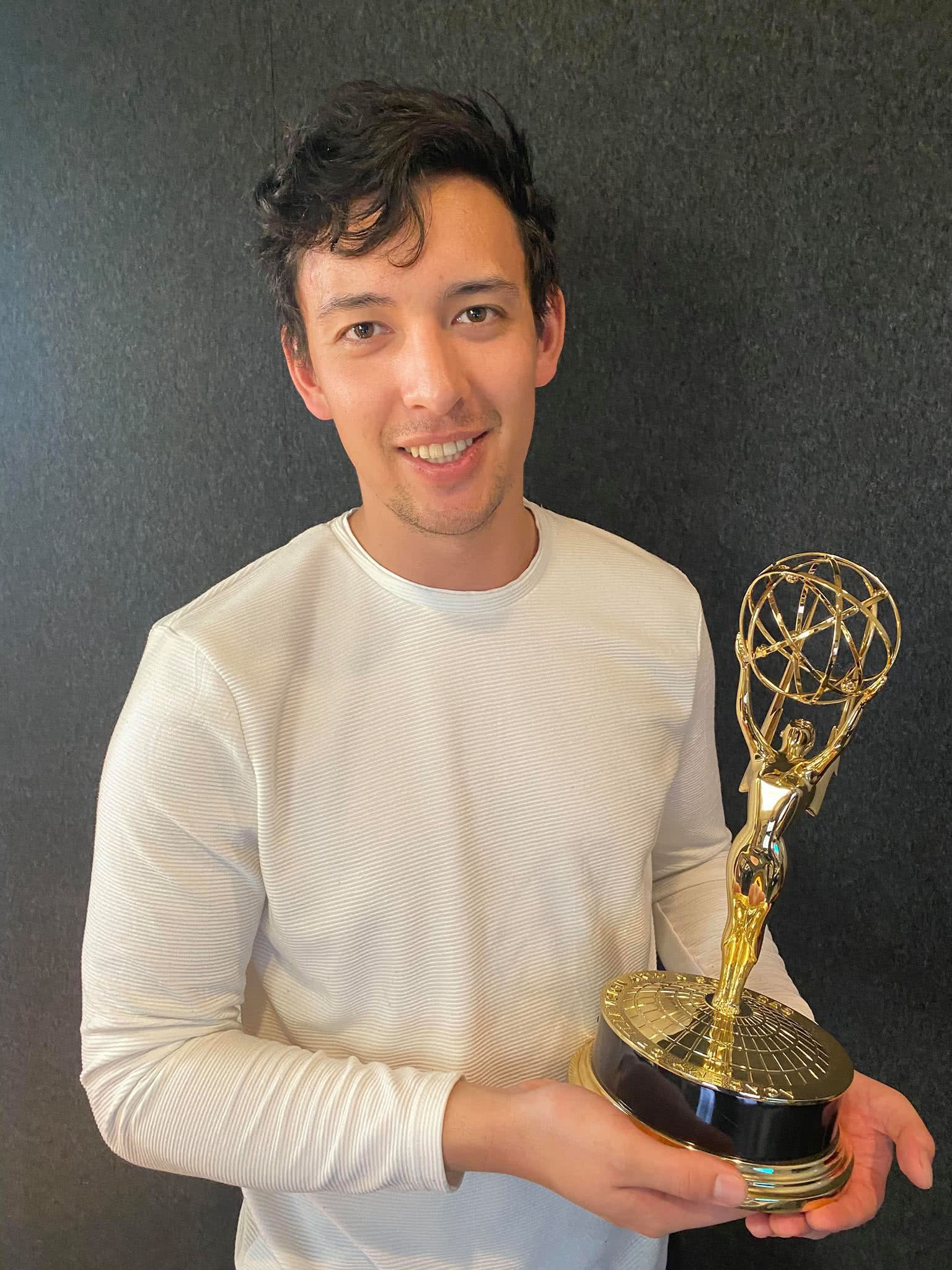 Ciel with his emmy