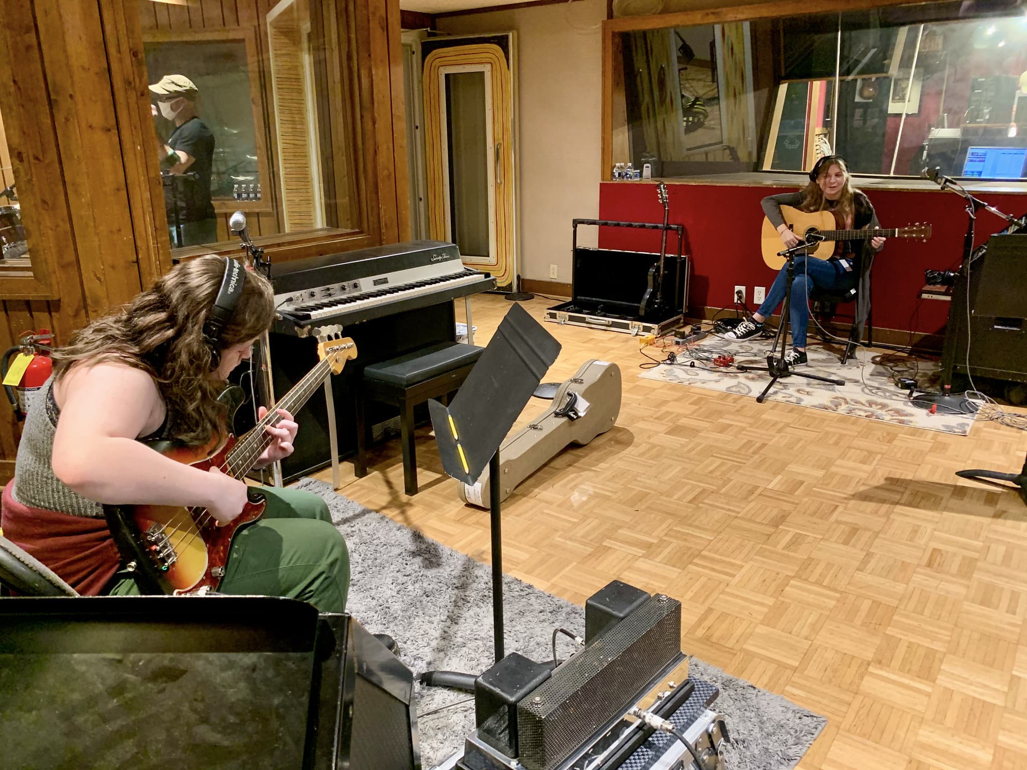 campers in studio a live room